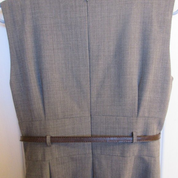 Alex Marie Grey Slim Work Dress, with Skinny Belt - Picture 7 of 7